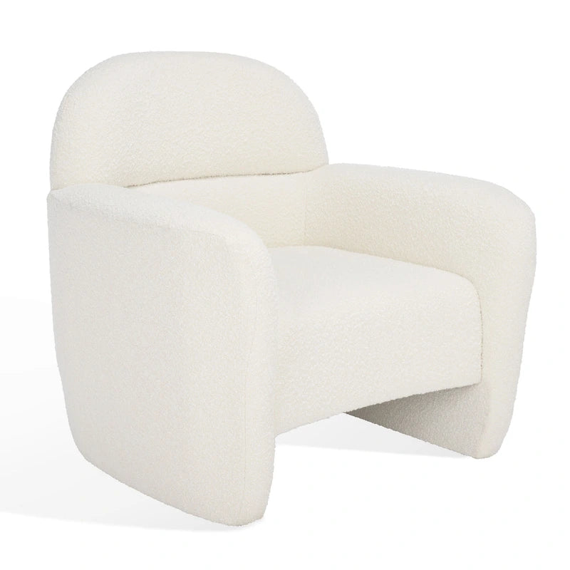 Boucle Accent Chair - 33 In W x 33.5 In D x 34 In H - 33Wx34Dx34H