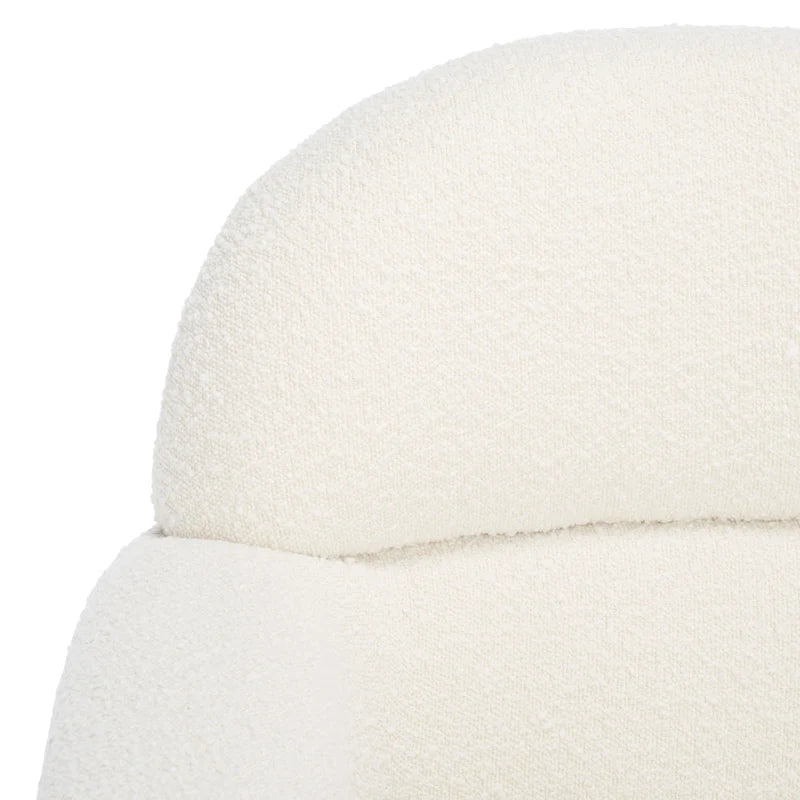 Boucle Accent Chair - 33 In W x 33.5 In D x 34 In H - 33Wx34Dx34H