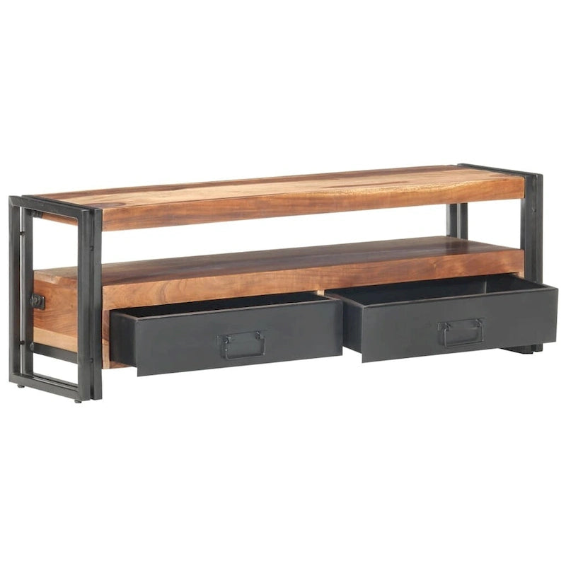 TV Stand 47.2x11.8x15.7 Solid Wood with Finish