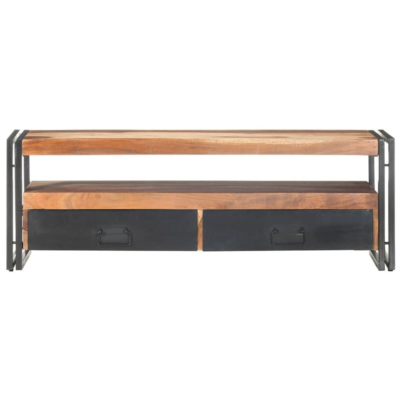 TV Stand 47.2x11.8x15.7 Solid Wood with Finish