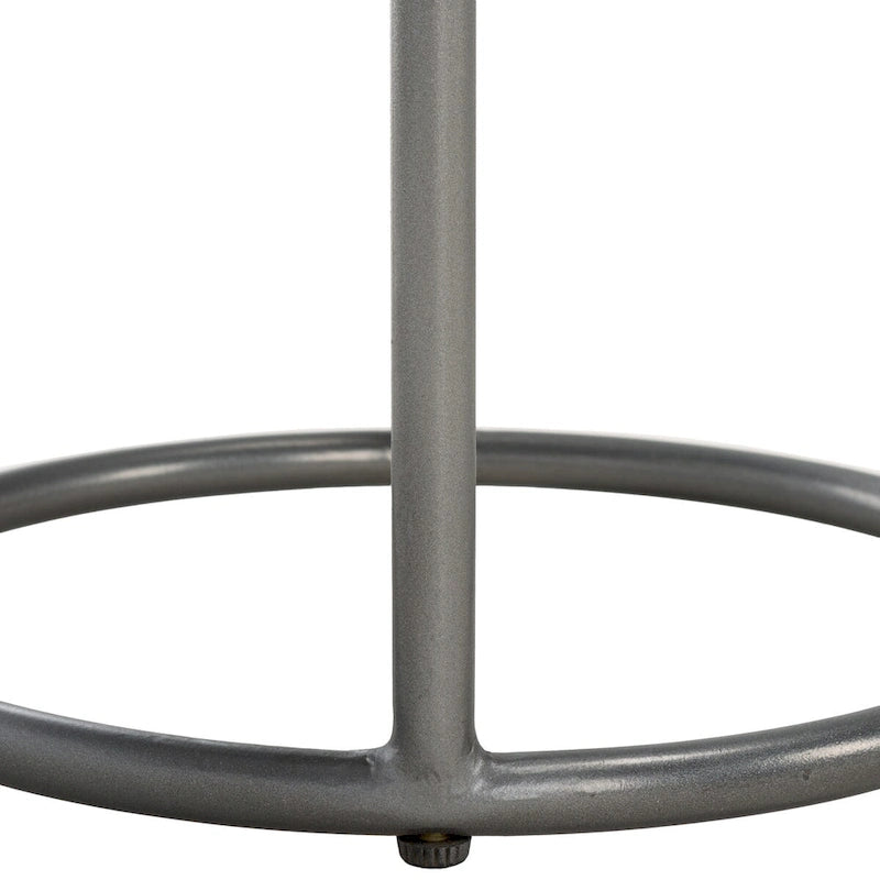 2-Tier Marble Round Top Drink Table (Fully Assembled) - 13 In. W x 12 In. D x 24 In. H - 13Wx12Dx24H
