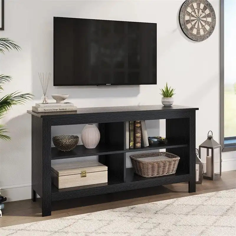 4 Cubby Television Stands - 13.8D x 43.3W x 22.8H