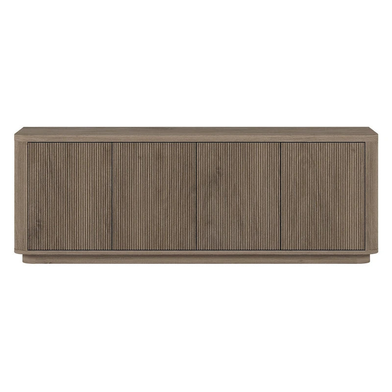 A rectangular TV cabinet, suitable for TVs with a width not exceeding 75-68 inches.