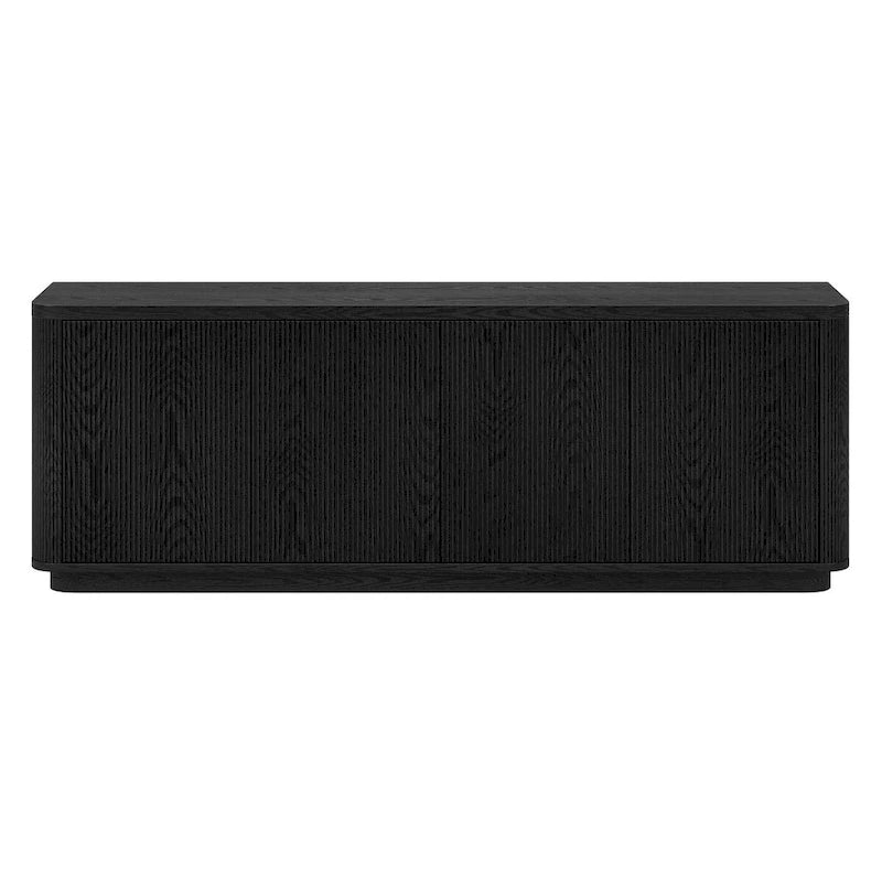 A rectangular TV cabinet, suitable for TVs with a width not exceeding 75-68 inches.
