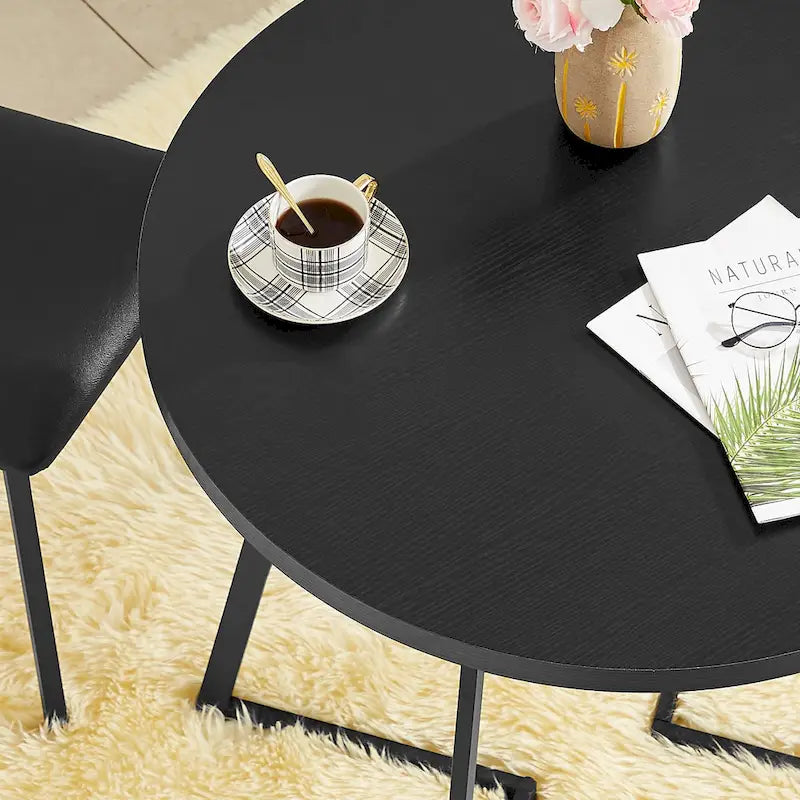 31.5 Round Dining Table ern Leisure Table with Metal Leg