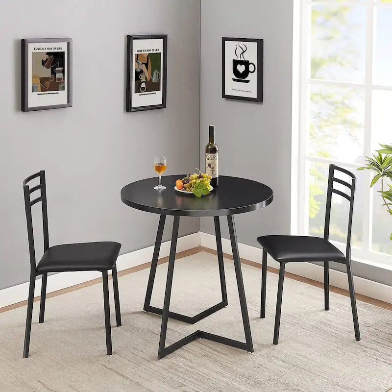 31.5 Round Dining Table ern Leisure Table with Metal Leg