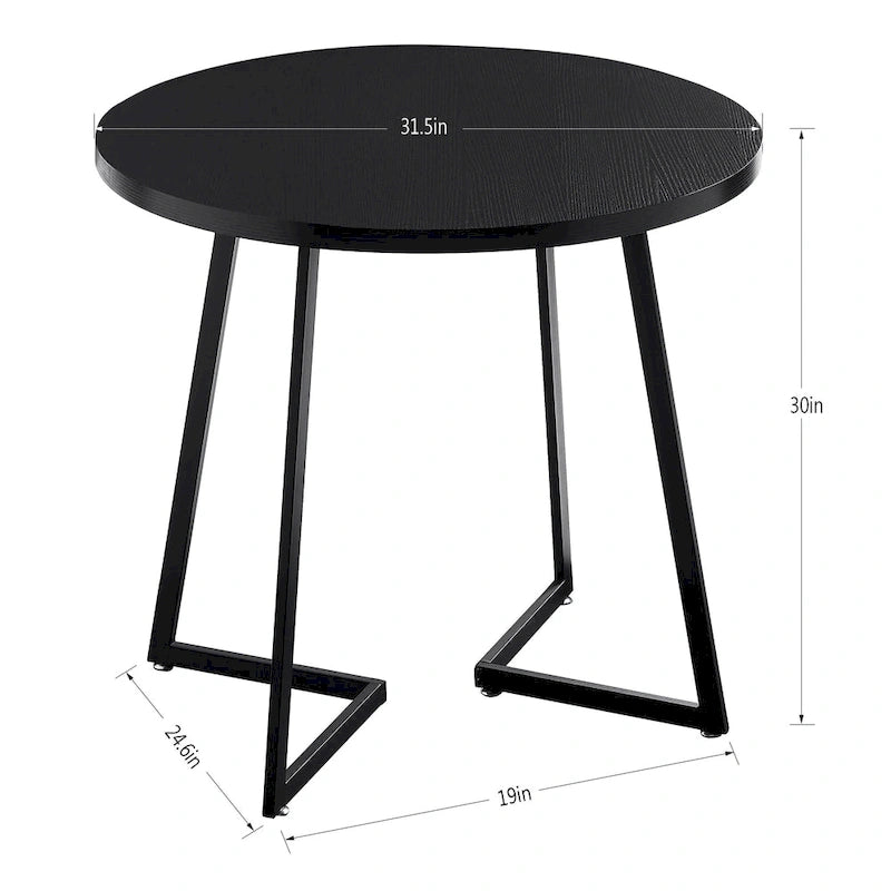 31.5 Round Dining Table ern Leisure Table with Metal Leg
