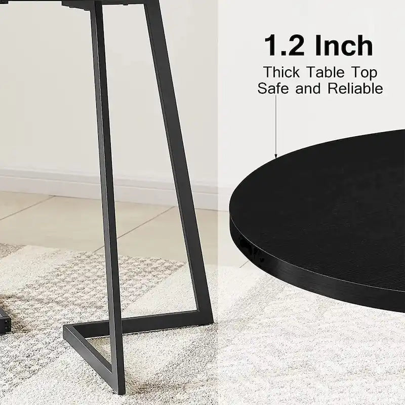 31.5 Round Dining Table ern Leisure Table with Metal Leg