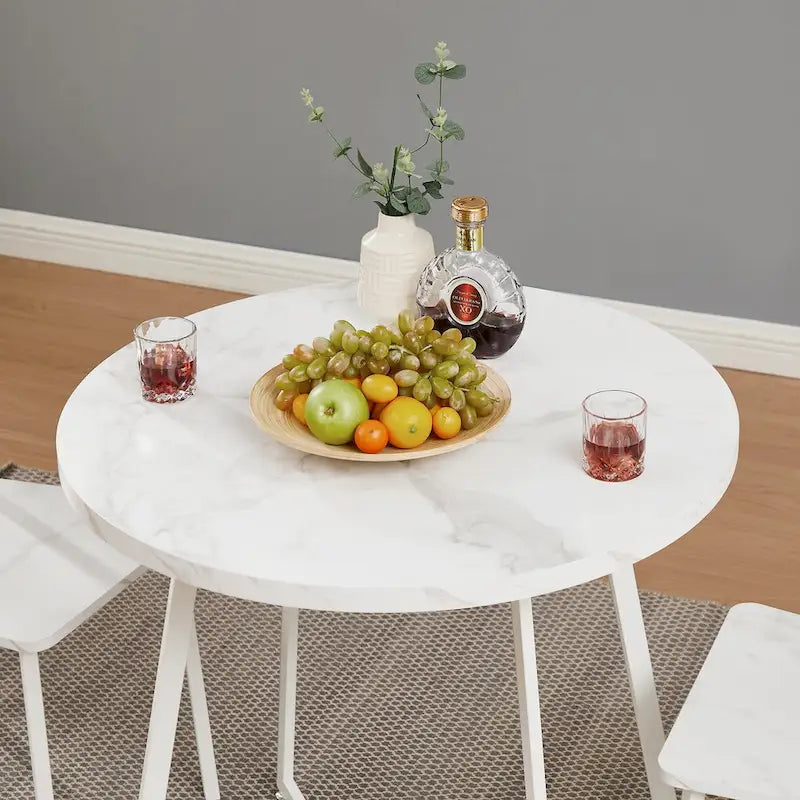 31.5 Round Dining Table ern Leisure Table with Metal Leg