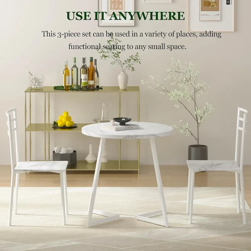 31.5 Round Dining Table ern Leisure Table with Metal Leg