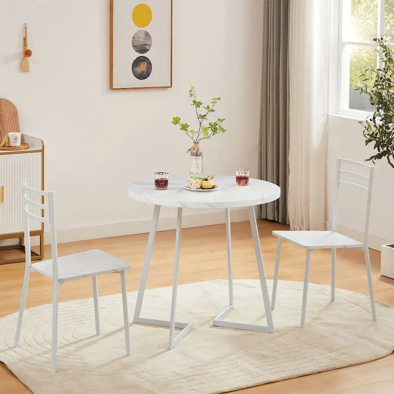 31.5 Round Dining Table ern Leisure Table with Metal Leg