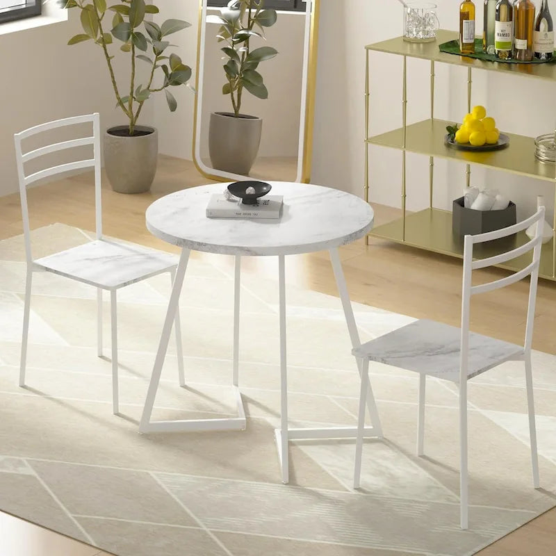 31.5 Round Dining Table ern Leisure Table with Metal Leg