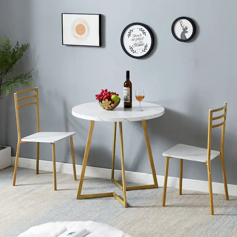 31.5 Round Dining Table ern Leisure Table with Metal Leg