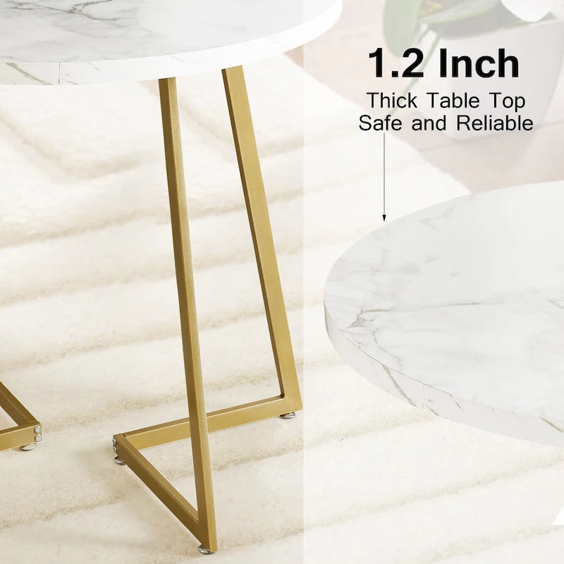 31.5 Round Dining Table ern Leisure Table with Metal Leg