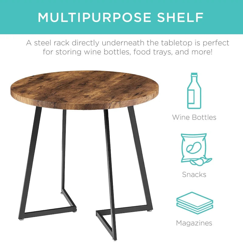 31.5 Round Dining Table ern Leisure Table with Metal Leg
