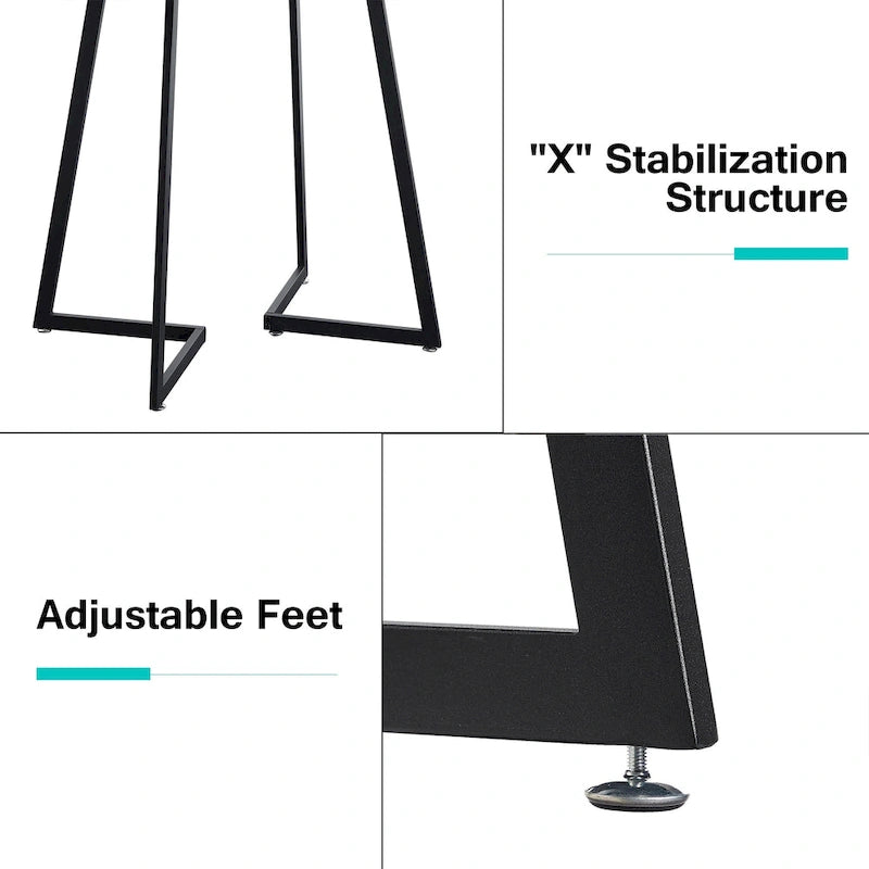 31.5 Round Dining Table ern Leisure Table with Metal Leg