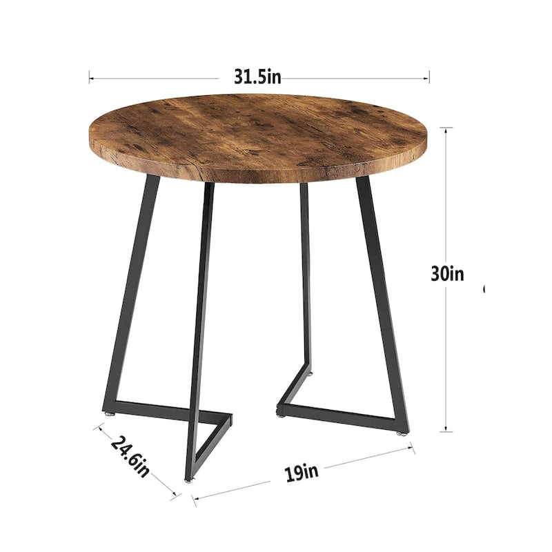 31.5 Round Dining Table ern Leisure Table with Metal Leg