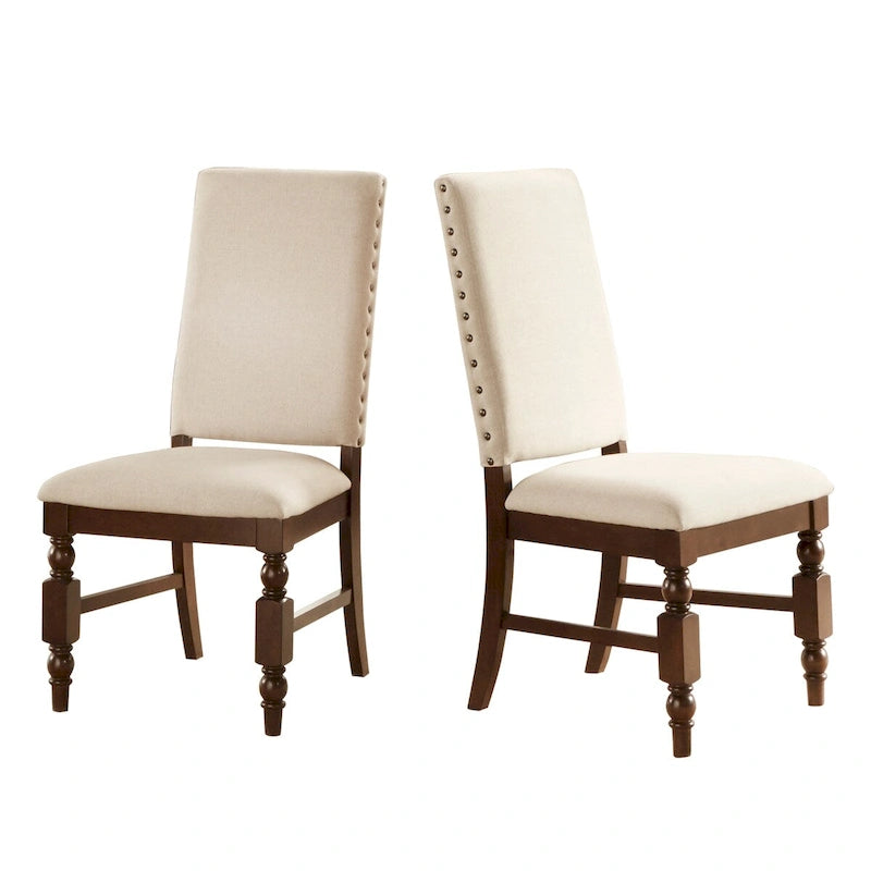 Nailhead Upholstered Dining Chairs (Set of 2) by