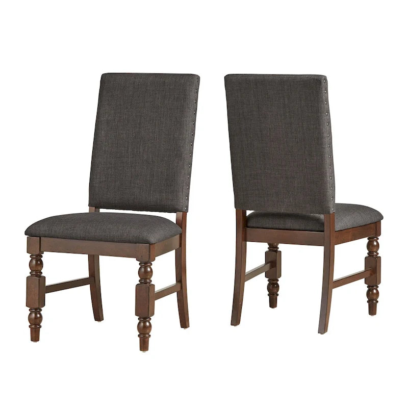 Nailhead Upholstered Dining Chairs (Set of 2) by