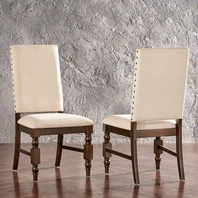 Nailhead Upholstered Dining Chairs (Set of 2) by