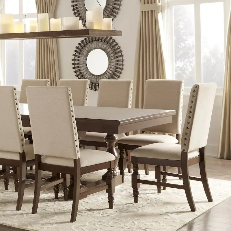 Nailhead Upholstered Dining Chairs (Set of 2) by