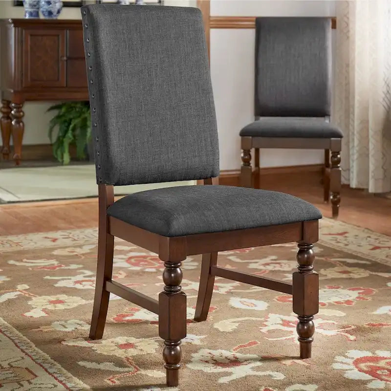 Nailhead Upholstered Dining Chairs (Set of 2) by