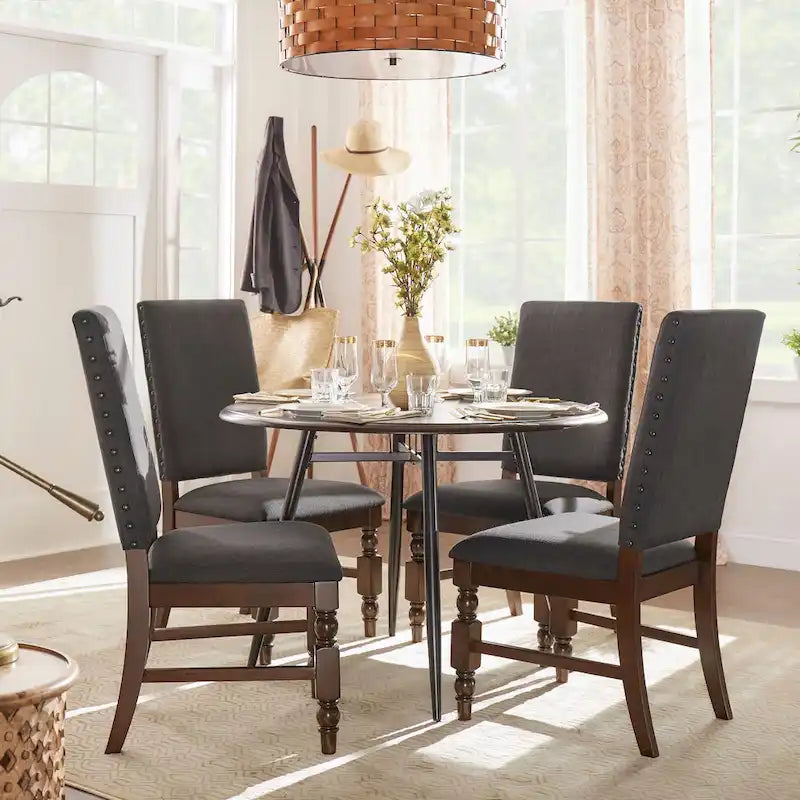 Nailhead Upholstered Dining Chairs (Set of 2) by