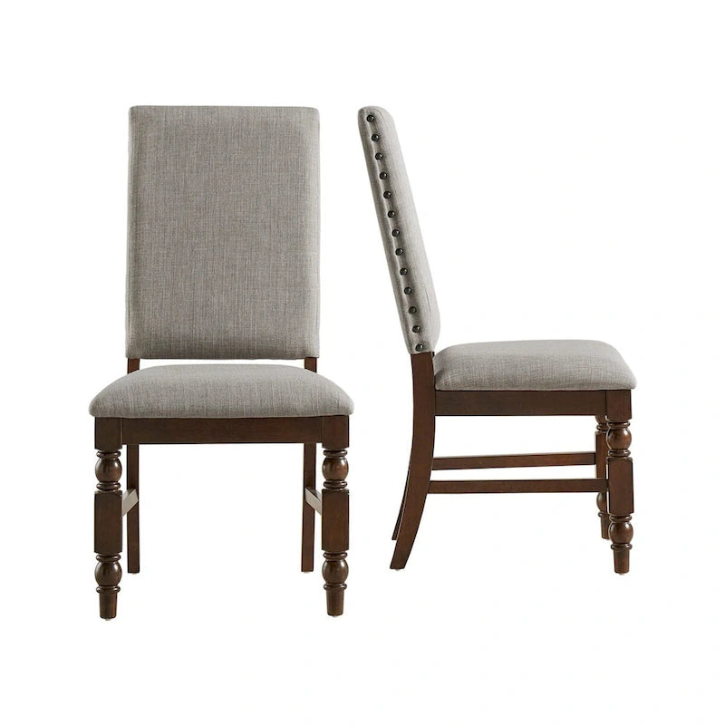 Nailhead Upholstered Dining Chairs (Set of 2) by